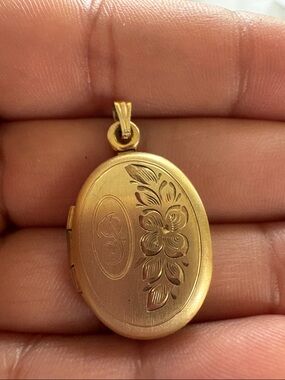 Antique 14k GF J locket